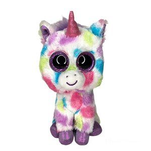 TY Beanie Boos WISHFUL The Dotted Unicorn Plush 6” Glitter Eyes Retired 2015
